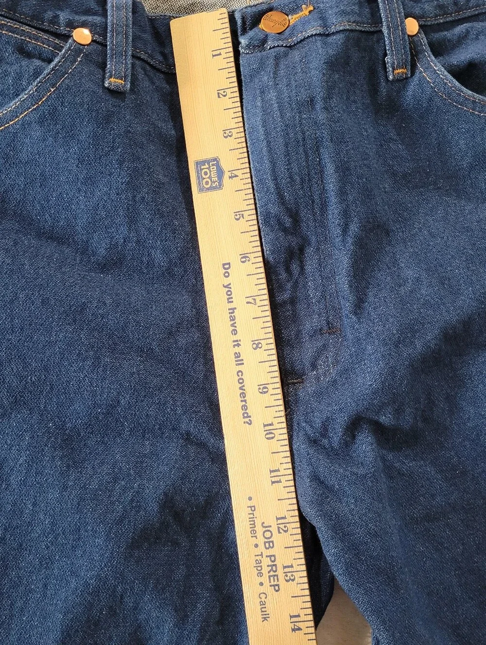 Wrangler Jeans 13MWZ Cowboy Cut Mens Size 36 x34 Blue Orange Stitch Cotton Heavy